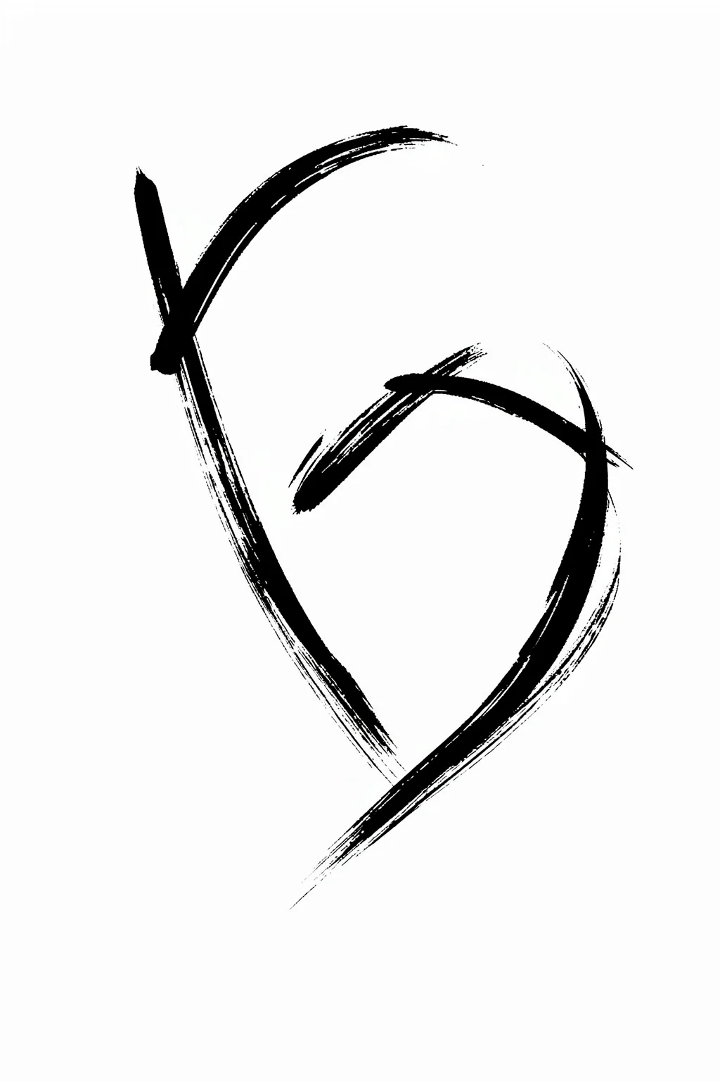 Dynamic Abstract Lines. Thick black brush lines sweep and curve across a white field in a loose abstract composition.