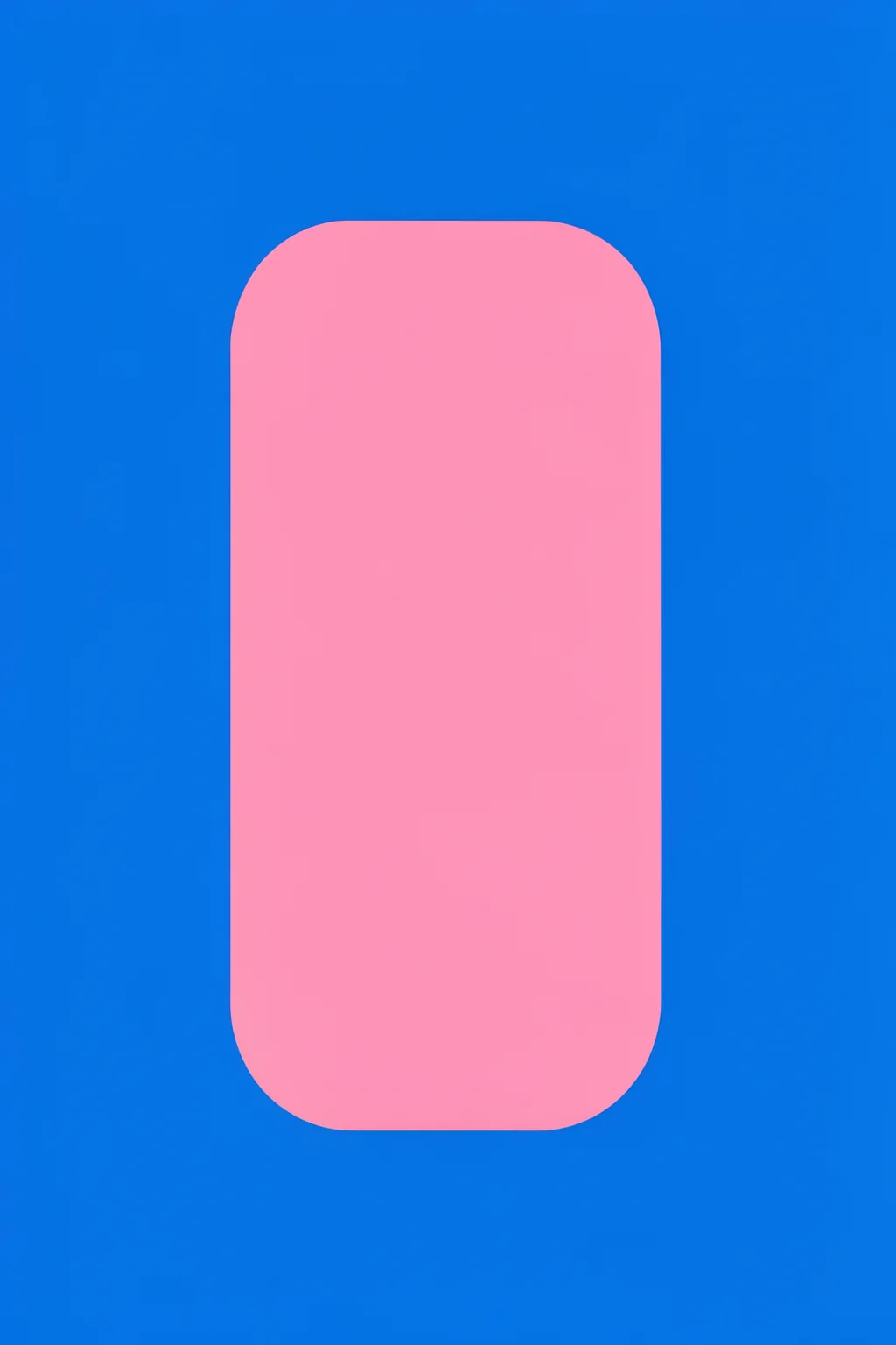 Uplifting Progress Message. A large rounded pink rectangle floats in the center of a vivid blue field.