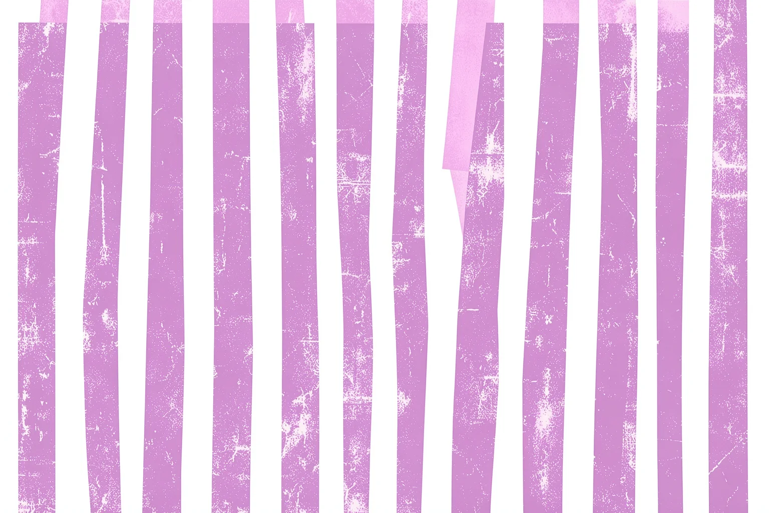 Soft Vertical Waves. Tall uneven pink stripes alternate with white gaps across a lightly textured background.