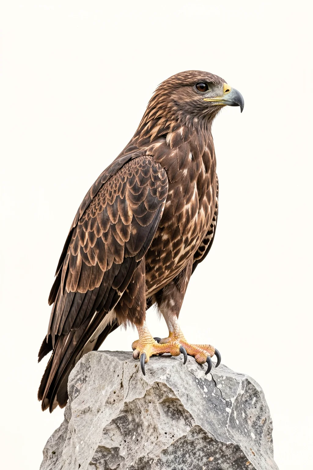 Great American Sea Eagle From Birds of America (1827). A brown sea eagle stands on a rock against a plain off-white background.