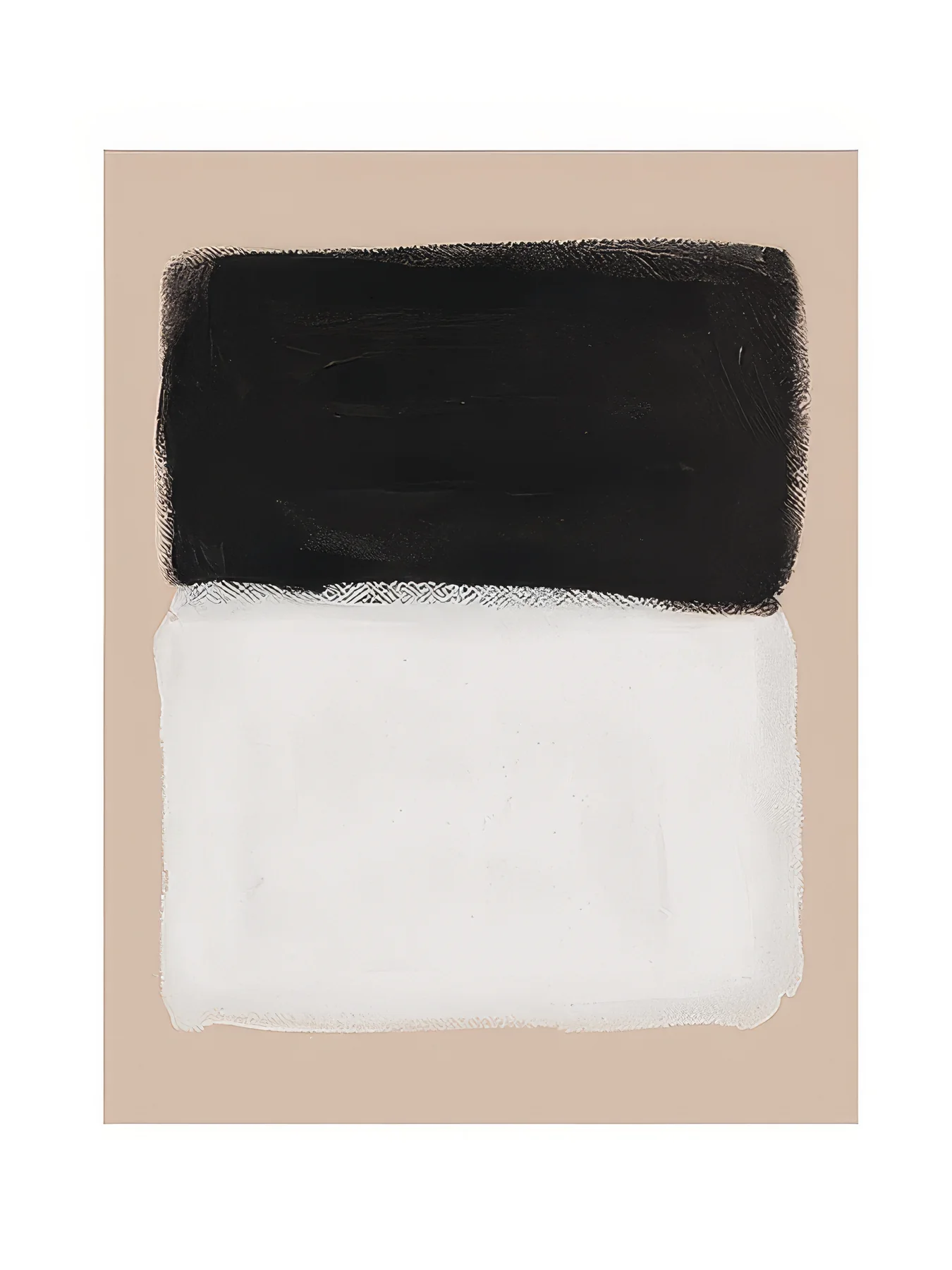 Onlly poster, Black and White Blocks: A simple near-black upper block and pale lower block form a stark composition.