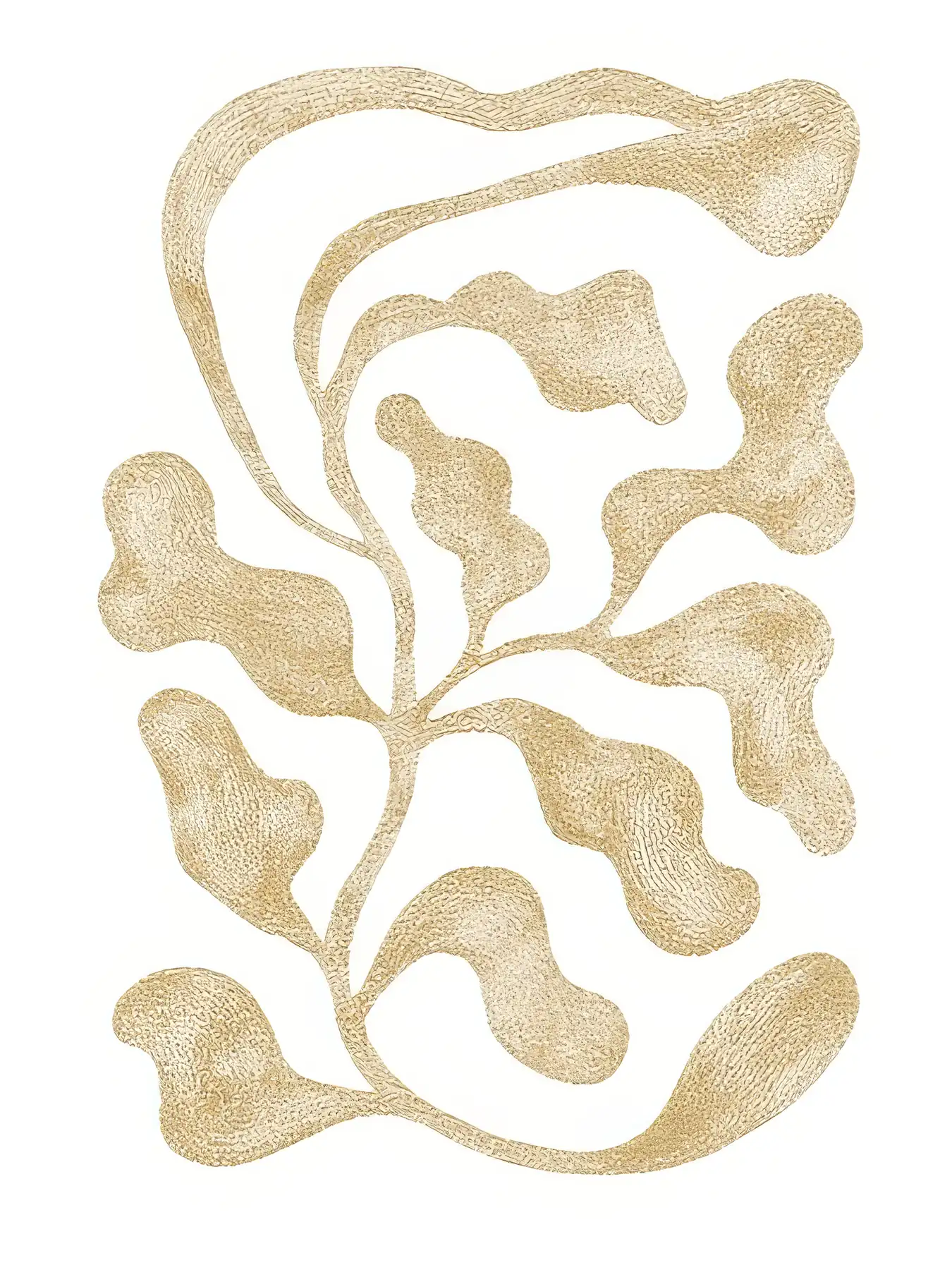 Onlly poster, Pale Organic Marble Forms: Soft cream, beige and sage forms curve together like an abstract natural pattern.