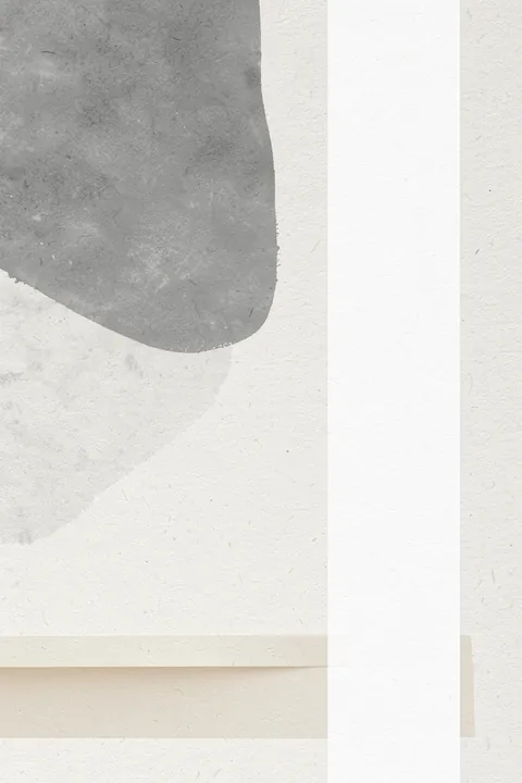 Abstract Design With Muted Tones. Muted gray and ivory vertical blocks overlap across a lightly textured ground, with a small stepped horizontal form near the bottom.
