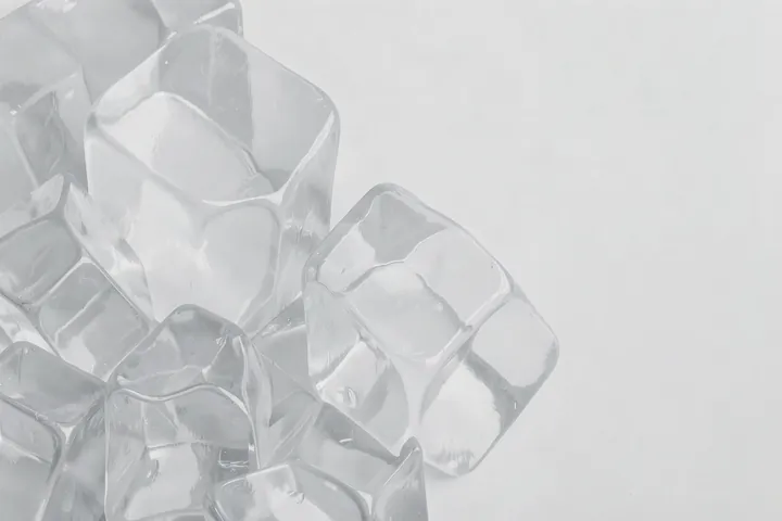 Soft Square Brushstrokes. Translucent, faceted pale-gray shapes overlap across a cool, nearly white background, creating a soft geometric composition.