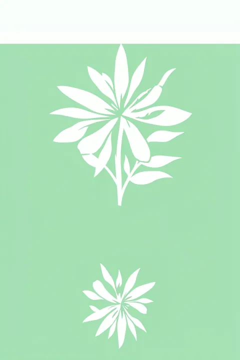 Soft Green Botanicals. Two white botanical silhouettes sit on a mint-green panel beneath a broad white band.