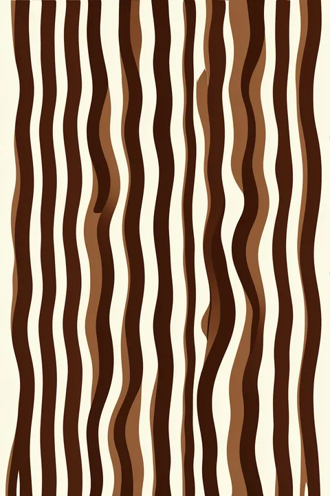 Zebra Waves. Irregular vertical brown and cream waves form a simple striped pattern.