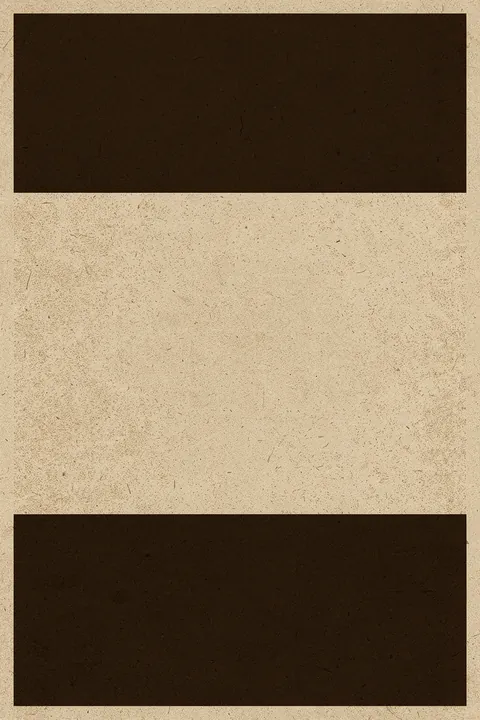 Linear Echoes. Two dark brown horizontal rectangles frame a broad, lightly textured cream field.