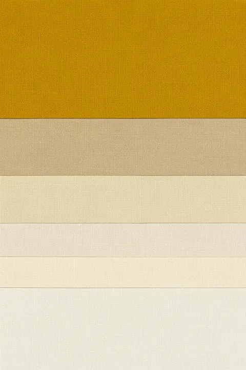 Soft Earthy Gradient. Soft horizontal woven bands shift from ochre and tan to cream and ivory.