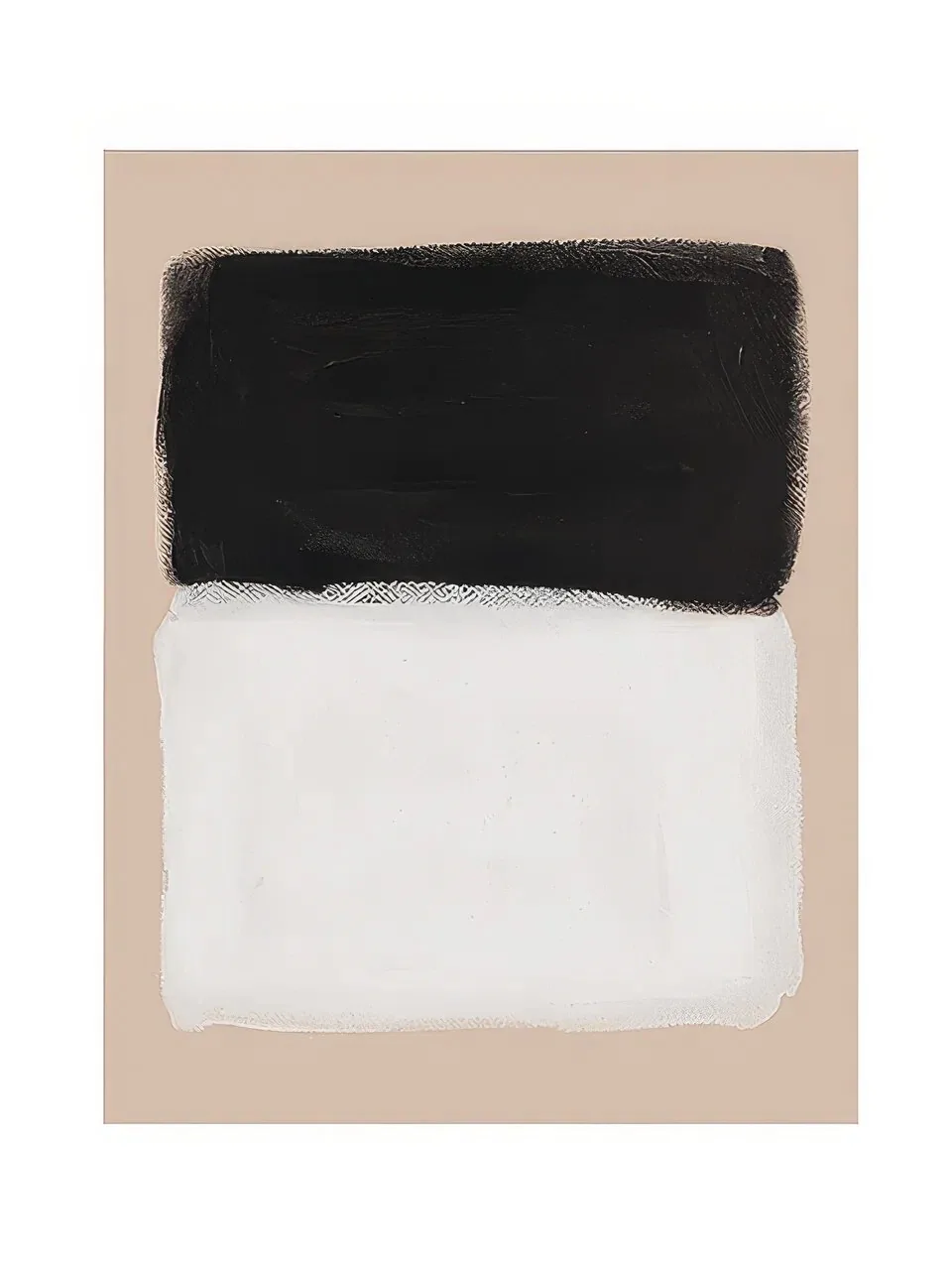 Onlly poster, Black and White Blocks: A simple near-black upper block and pale lower block form a stark composition.