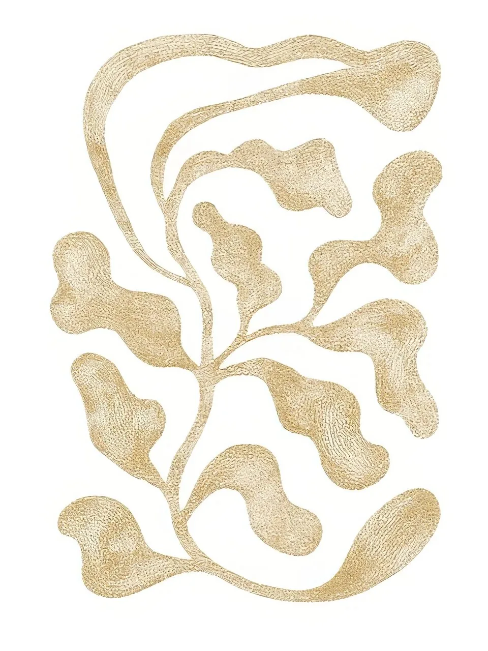Onlly poster, Pale Organic Marble Forms: Soft cream, beige and sage forms curve together like an abstract natural pattern.